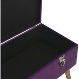vidaXL klupa s pretincem za pohranu 80 cm ljubičasta baršunasta | shoptok.hr