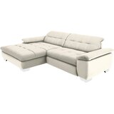 CARRYHOME KOTNA SEDEŽNA GARNITURA, mikrovlakna bela | Shoptok.si