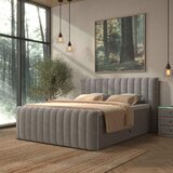 Premium Living Postelja Boxspring Lina, Siva, 200x200 | Shoptok.si
