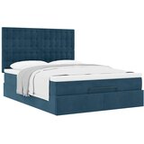  Ottoman krevet s madracima tamnoplavi 140x200 cm baršun | Eponuda.ba