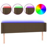  LED Uzglavlje tamnosmeđe 163x16x78/88 cm od tkanine | shoptok.hr