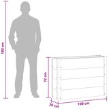  Povišena gredica - Vrtna gredica Siva 100 x 30 x 72 cm WPC i aluminij - 100 x 30 x 72 cm Siva | shoptok.hr