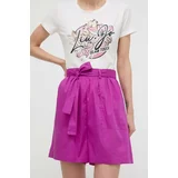 Liu Jo Kratke hlače ženski, vijolična barva