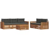  Set vanjskih sofa 6 kom. Prirodna i antracit | shoptok.hr