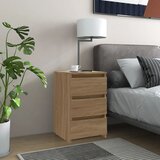  Noćni ormarić boja hrasta 40 x 35 x 62,5 cm konstruirano drvo | Eponuda.com