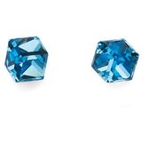  Ženske oliver weber cube small aqua mindjuše sa swarovski plavim kristalom ( 21015.202 ) Cene