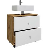 MID.YOU Omarica Za Pod Umivalnik Nilosi L, Bela, Barva Hrasta | Shoptok.si