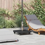 vidaXL Osnova za dežnik s kolesi za palice Ø38/48mm Črna granitna 30 kg Kvadratna | Shoptok.si