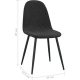  Blagovaonske stolice 2 kom crne baršunaste | shoptok.hr