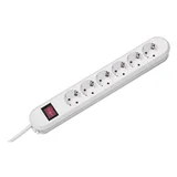 SMART 6x šuko H05VV-F 3G 1.50mm² 16A/3680W 3m 6AC izhod (i) 3m Črnilni podaljšek 381.151K razdelilna letev s stikalom črna vtičnica, (20457762)