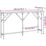  Konzolni stol boja hrasta sonome 140x23x75 cm konstruirano drvo | shoptok.hr