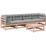  The Living Store Vrtna sedežna garnitura 5-delna z blazinami trden les douglas - Vrtna Sedežna Garnitura, (21451620) | Shoptok.si