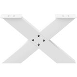  Noge za klub stolić u obliku slova X 2 kom bijele 50 x (30-31) cm čelik - Bijela 50 x (30-31) cm (80 mm) 2 1 | shoptok.hr