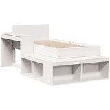 vidaXL Posteljni okvir brez vzmetnice bel 80x200 cm trdna borovina | Shoptok.si