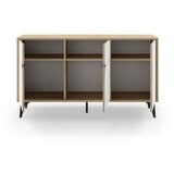 Marckeric Bijela/u prirodnoj boji niska komoda u dekoru hrasta 140x79 cm Nola – | shoptok.hr