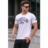 Madmext Men's Printed White T-Shirt 4591