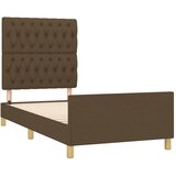  Okvir kreveta bez madraca tamnosmeđi 90x200 cm od tkanine | shoptok.hr