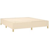  Krevet s oprugama i madracem krem 160x200 cm od tkanine | shoptok.hr