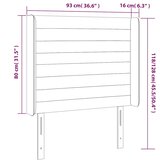  LED uzglavlje tamnoplavo 93x16x118/128 cm baršunasto | shoptok.hr