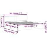  Okvir kreveta s uzglavljem bijeli 200 x 200 cm | shoptok.hr