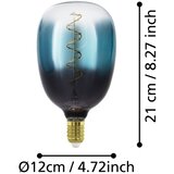  LED prigušiva sijalica VINTAGE T120 E27/4W/230V 2000K plava - Eglo 110224 | Eponuda.com