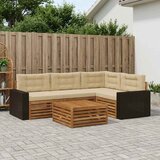  Set vanjskih sofa 5 pcs Prirodna i bež 79 x 79 x 37 cm | shoptok.hr