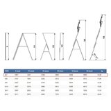 Elkop trodelne aluminijumske merdevine 3x7 - 4m ( 1564 ) | ePonuda.com