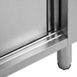  Radni stolovi s kliznim vratima 2 kom 200x50x(95-97)cm cm čelik | shoptok.hr