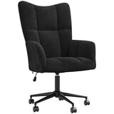  Stolica za opuštanje crna baršunasta | shoptok.hr