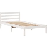 vidaXL Krevet s regalom za knjige bez madraca bijeli 90x200cm borovina | shoptok.hr
