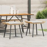 vidaXL Stol Set 2 Rjav, Krem bela, Črna PE ratan, poliester, jeklo, pena Cene