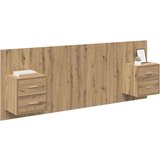  Uzglavlje s ormarićem 3 pcs Umjetnički hrast Konstruirano drvo | shoptok.hr