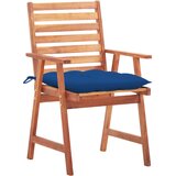 Maison Chic Vrtni jedilni stoli - Stol za vrt 3 kosi z blazinami trden akacijev les JS344, (21877318) | Shoptok.si