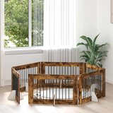  Vrata za pse z stojali 6 pcs Dimljen hrast 100 x 60 cm, (5000232784) | Shoptok.si