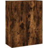  Visoka komoda dimljeni hrast 69,5x34x180 cm konstruiranog drva | shoptok.hr