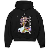 MJ Gonzales Sweater majica 'Medusa V.4' tamno ljubičasta / narančasta / crna / bijela