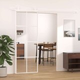 Drsna vrata ESG steklo in aluminij 76x205 cm bela, (20825982) Cene