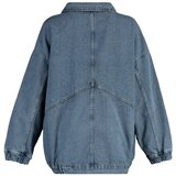 Trendyol Dark Blue Pocket Detailed Oversize Denim Jacket | ePonuda.com