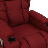  Masažna fotelja na podizanje od tkanine crvena boja vina | shoptok.hr