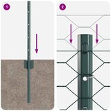  Heksagonalna ograda s stubom 50 x 0,5 m Čelik premazan PVC-om | shoptok.hr