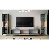 P & B DNEVNI REGAL, barve hrasta, žajbljevo zelena | Shoptok.si