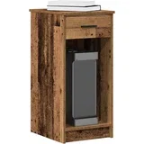 stalak za računalo s ladicom boja staro drvo 35x45x77 cm