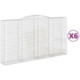 Lučne gabionske košare 6 kom 400x50x220/240cm pocinčano željezo | shoptok.hr
