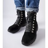 Gemre Black eco-suede ankle boots Hayed | ePonuda.com