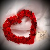 7 seas 365 ukrasno CRVENO SRCE od gumbića, 25 cm | shoptok.hr