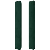  Uzglavlje s ušima tamnozeleno 83x16x118/128 cm baršunasto | shoptok.hr