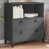 The Living Store Regal za knjige VIKEN antracit sivi 80 x 40 x 90 cm drveni | shoptok.hr