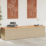 The Living Store Vrtna škatla za shranjevanje bež 220x50x54 cm PE ratan akacija - Vrtna Škatla Za Shranjevanje, (21980243) | Shoptok.si