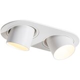 QAZQA Okrogel vgradni reflektor beli GU10 35 mm nagibni 2-lučni - Installa Cene