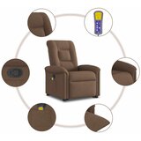  Masažni naslonjač na podizanje od tkanine smeđi | shoptok.hr